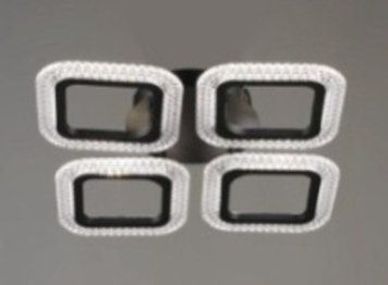 Led-люстра 3-YH1394/4 BK 4*8W 3000+6500K(1шт)L430+W430+H90 3-YH1394/4 BK 4*8W 3000+6500K(1шт)L430+W430+H90 фото