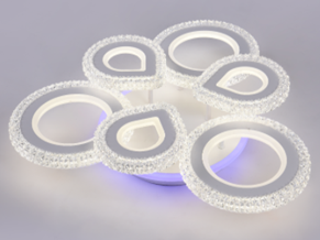 Стельова світодіодна люстра LED TY-ZL74/3+3 WH+RGB 198+28W TY-ZL74/3+3 WH+RGB 198+28W фото