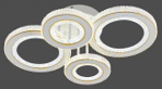 LED-люстра 87-26064/2+2 WH+JIN 128W 87-26064/2+2 WH+JIN 128W фото