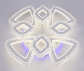 Потолочная светодиодная люстра LED. TY-ZL78/4+4 BK+RGB 280+34W TY-ZL78/4+4 BK+RGB 280+34W фото