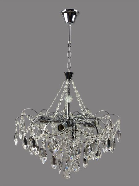Кришталева люстра 3-E2741/5 CH(1шт)E14 D500*H510 3-E2741/5 CH(1шт)E14 D500*H510 фото