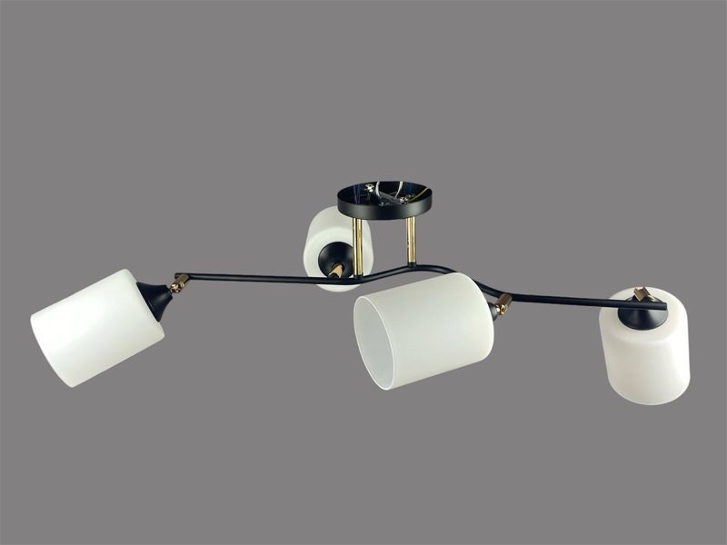 Люстра стельова 3-K2316/4 BK+FGD 3-K2316/4 BK+FGD фото
