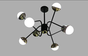 Потолочная светодиодная люстра LED. 5-96026/8 BK+GFGD 5-96026/8 BK+GFGD фото