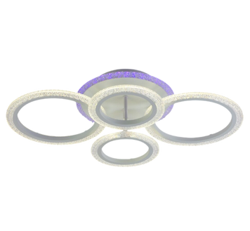 Стельова світодіодна люстра LED 87-C19521/2+2 WH RGB 80W+20W 87-C19521/2+2 WH RGB 80W+20W фото