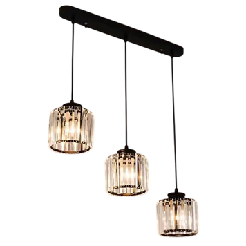 Підвісна кришталева люстра MS-D9712/3C BK+CLEAR MS-D9712/3C BK+CLEAR фото