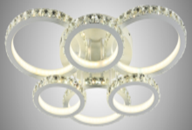 Стельова світодіодна люстра LED 87-L7948/3+3 WH 216W 87-L7948/3+3 WH 216W фото