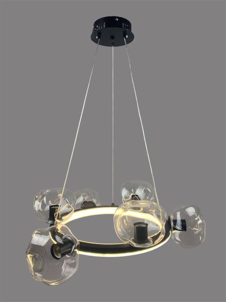 Підвіс IF 1958-6 BK 68W E27+LED D600mm IF 1958-6 BK 68W E27+LED D600mm фото